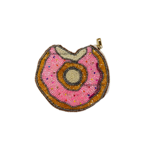 Beaded Coin <b>Purse</b> La Dolce Vita Pattern Zipper Closure Mini <b>Cute</b> Handmade Beaded Pouch Unisex Fashion Accessory customized - Product Image 3