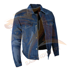 High Quality 100% Cotton <b>Denim</b> <b>Jacket</b> for Men Hot Selling Custom Design <b>Denim</b> Jeans <b>Jackets</b> In Bulk Quantity - Product Image 3