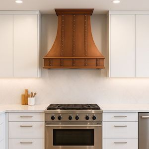 Campana Extractora de Cobre de Lujo, Cubierta de Ventilación para Cocina con Diseño Martillado, Chimenea Metálica Decorativa Hecha a Mano, Mejora Moderna para Interiores - Product Image 5