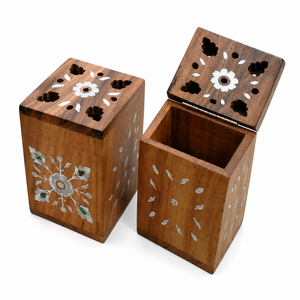 Quemador de Incienso Madkhan de Madera Maciza Hecho a Mano - Soporte Aromatizado con Sándalo, el Más Vendido, para Hogares y Altares de Primavera y Verano, en Caja de Regalo - Product Image 2