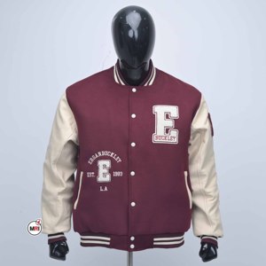 Unisex Varsity <b>Jacket</b> Blue Brown Crew Neck Regular Fit Spring Windproof Waterproof Animal Print <b>Fleece</b> <b>Lined</b> - Product Image 6