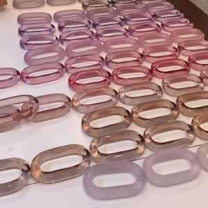 Chaîne de maillons transparents en résine époxy, grande taille, faits à la main, artistiques, pour décoration murale DIY, décoration de Noël, décoration de chambre d'ange personnalisée - Product Image 6