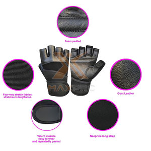 Gants de fitness en cuir de qualité supérieure à prix bas avec sangle de poignet réglable, antidérapants, taille personnalisée - Product Image 4