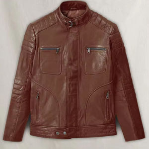 High Quality Plus Size Men's <b>Winter</b> <b>Leather</b> <b>Jackets</b> Stand Collar Front Logo Breathable Custom Logo Printing Different Colors - Product Image 2