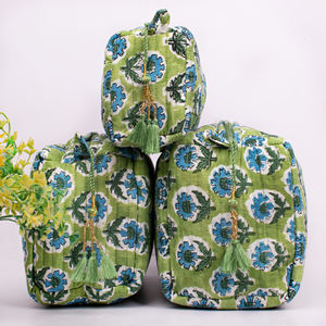 Nuevas Bolsas de Maquillaje de Algodón Personalizadas, Ecológicas, Colgantes, con Diseño Floral de Verano, Gran Capacidad, Estilo Moderno, para Almacenamiento de Cosméticos y Accesorios - Product Image 2