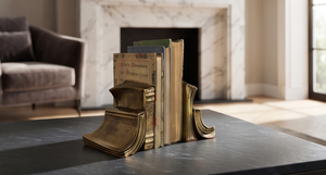 Sujetalibros Dorados Antiguos con Diseño de Libros Apilados, Escultura Artística Texturizada, Decoración Escultural, Juego de Artículos al por Mayor - Product Image 2
