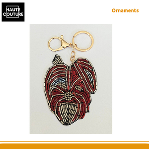 Amazing Offer on <b>Top</b> Notch Quality Made in India Festive Hanging Ornaments - <b>Maroon</b> Dog Face Keychain for Home Decor Use - Product Image 2