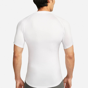 T-shirt de compression en tissu extensible premium, respirant, anti-transpiration, séchage rapide, coupe ajustée, idéal pour les entraînements en salle de sport. - Product Image 4