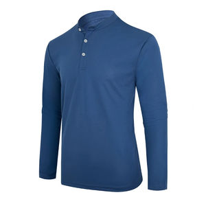 Camisa de Manga Larga con Cuello Henry para Hombre, Camisa Informal Transpirable de Alta Calidad para Otoño y Primavera - Product Image 2