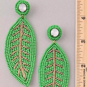 Pendientes de Cuentas de Semillas, Joyería Multicolor de Alta Moda para Mujer, para Fiestas, Bodas y Regalos, por MD HANDICRAFTS - Product Image 1