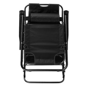 Silla Plegable Reclinable Extensible Negra Portátil, Muebles de Jardín de Doble Uso - Product Image 5