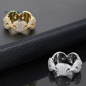 Moissanite <b>Cocktail</b> <b>Ring</b> 925 Silver 18K <b>Gold</b> Pave Setting Geometric Luxury Women's Wedding Jewelry - Product Image 5