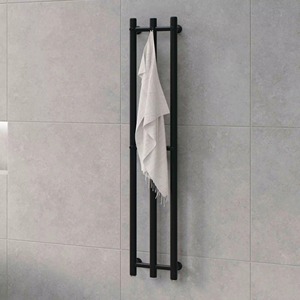 Porte-serviettes en métal noir très vendu, améliore la circulation de l'air autour des serviettes, favorisant un séchage plus rapide, fabriqué de manière incroyable par KHOOSI. - Product Image 3