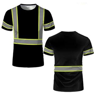 Camiseta de Alta Visibilidad Reflectante, 100% Algodón, Anti-UV, Transpirable, Unisex, Ligera, para Trabajo de Construcción - Product Image 4