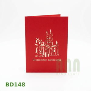 ANN HANDICRAFT Tarjetas Pop-Up 3D Tradicionales de Papel Tallado con Acabado Mate con Diseño de la Catedral de Gloucester - Product Image 2