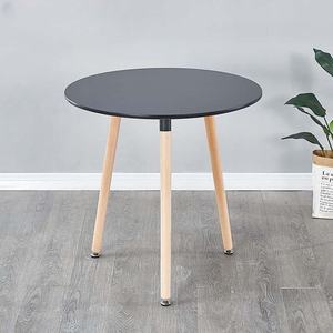 Hot Sale J N Crafts Model JNTBL-1 Modern Black MDF Top with Solid Wooden Beech <b>Legs</b> <b>Coffee</b> <b>Table</b> Living Room Furniture - Product Image 3