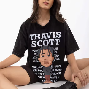 เสื้อยืดผู้หญิงผ้าคอตตอนถักเนื้อหนา 240 GSM ผลิตโดย OEM ทรงหลวมไหล่ตก ดีไซน์โอเวอร์ไซส์ พิมพ์ลายกราฟิกตามสั่ง สำหรับฤดูร้อน - Product Image 4