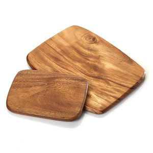 Ensemble de planches à découper rondes et rectangulaires en bois, compatibles lave-vaisselle, présentoir de comptoir, bloc de découpe réutilisable, prix d'usine - Product Image 5