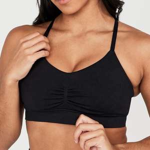 Nouveau soutien-gorge de sport Nesta Sports noir rembourré, sans coutures, à boucles réglables pour femme - Product Image 2