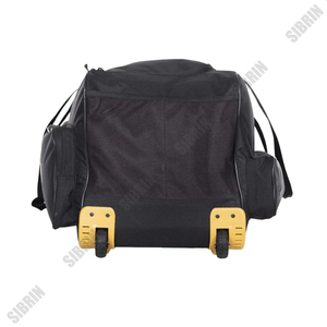 Sac de sport à roulettes SIBRIN noir uni, grande capacité, tissu résistant à l'eau, pour bâtons et équipement de cricket - Product Image 4