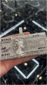 Pendentif personnalisé 3D en argent sterling 925 plaqué or 18 carats avec moissanite taille émeraude, style hip-hop, bijoux hip-hop glacés - Product Image 2