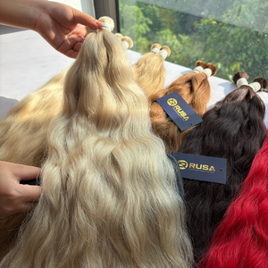 Extensiones de cabello vietnamitas al por mayor, textura ondulada y longitudes de 10 a 34 pulgadas, súper doble densidad. - Product Image 3