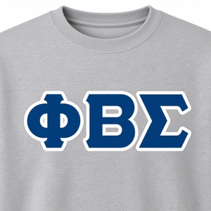 Sweat-shirt gris à col rond Phi Beta Sigma avec imprimé de lettres grecques bleues sur la poitrine, pull à manches longues, vêtements décontractés de fraternité pour hommes - Product Image 6