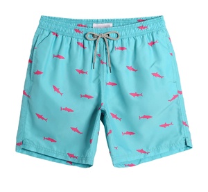 Shorts de plage pour hommes personnalisés avec impression intégrale par sublimation, style streetwear, été, grande taille, motif uni avec logo personnalisé - Product Image 5