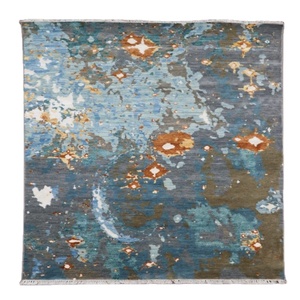 Tapis en laine noué à la main célèbre à faible hauteur de poils tapis en soie de bambou polyvalent pour la salle à manger de bureau d'hôtel-pour les adolescents - Product Image 1