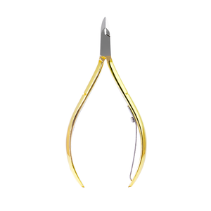 Coupe-cuticules pointus plaqués or, double ressort, en acier inoxydable, outils professionnels de manucure et pédicure pour soins de beauté - Product Image 1
