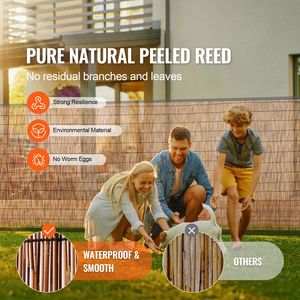 Schermo in Giunco Naturale 1,2 m x 5 m per Esterni, Recinzione Decorativa per Cortile e Patio con Funzioni di Privacy per Balcone - Product Image 2