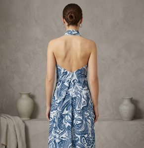 OEM ODM Midi Paisley para Mujer, Ropa Urbana Elegante, Prenda Sostenible Lavable, Silueta en A, Tejido de Vietnam - Product Image 3