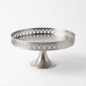 Handmade SS304 <b>Cake</b> <b>Stand</b> 30 cm Brushed Satin Steel Food Safe Weddi Gallery <b>Cake</b> Plate for Home Decor and Hotels - Product Image 6