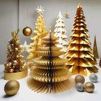 Sapins de Noël en papier de 24 pouces de haute qualité, écologiques, décorations festives d'intérieur, faible MOQ, vente en gros