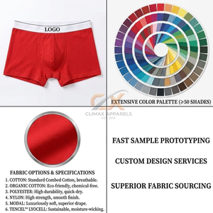 Prix d'usine en gros, caleçons pour hommes 100% coton respirant, sous-vêtements quotidiens doux antibactériens pour logo personnalisé OEM - Product Image 2