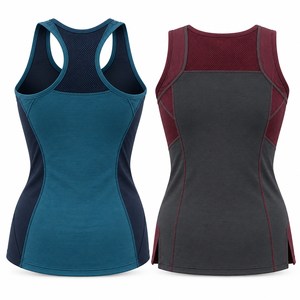 Hauts de soutien pour femmes - Bleu marine et bordeaux - Fabricant de vêtements de sport et d'extérieur - Haut ajusté pour tenue active - Product Image 2