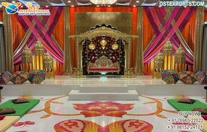 Elegant Wedding <b>Stage</b> Swing & Decorative <b>Props</b> Indian Wedding Bride Groom <b>Stage</b> Swing Gujarati Garba Night Decor <b>Stage</b> Decor - Product Image 4