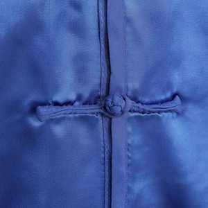 Conjunto de Uniforme de Kung Fu Azul Satinado para Hombre, Ropa Transpirable de Tai Chi, Ropa de Entrenamiento de Artes Marciales - Product Image 6