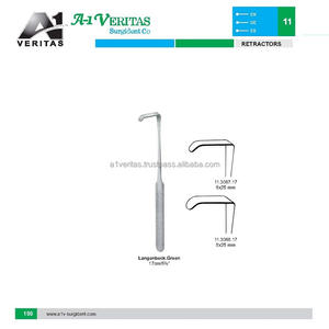Ensemble d'instruments chirurgicaux réutilisables en acier inoxydable Lengenbeck Green Retractor 17 cm pour la chirurgie générale |   A-1 VERITAS - Product Image 6
