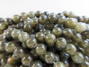 Perles de pierre précieuse rondes lisses en labradorite naturelle à grand trou pour la fabrication de bijoux, fil de pierres en vrac, taille de perçage - Product Image 5