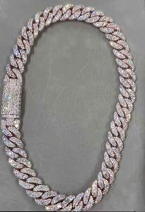 Collier chaîne à maillons en or plaqué 10 carats et or 18 carats de luxe pour homme, serti de moissanite, style hip-hop, idéal pour le quotidien, cadeau, bijoux - Product Image 1