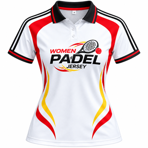 Custom <b>Women</b> Padel <b>Polo</b> Jersey Quick Dry Breathable Polyester Sports <b>Shirt</b> Sublimation Printing Team Uniform OEM Manufacturer - Product Image 1