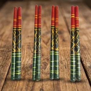 Bâtons de Dandiya en bois colorés, paires de Dandiya traditionnelles pour la danse Garba, Dandiya en bois poli pour le festival Navratri, Dandiya en plastique coloré - Product Image 6