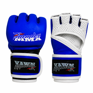 Professional Cowhide Leather Open Palm Cut Finger MMA Gloves for Boxing and Outdoor Training Breathable Lightweight OEM Gloves - Product Image 1
