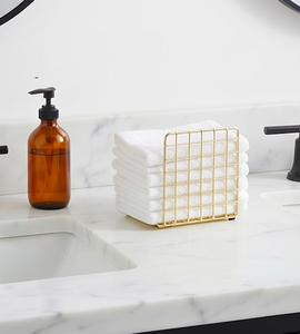 Distributeur de serviettes en métal doré, design unique, porte-serviettes en fil métallique pour la table et les accessoires de maison - Product Image 6