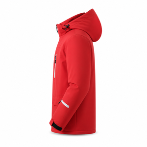 Veste de ski imperméable à capuche pour homme MANWA Rouge - Tex 220g Manteau d'hiver pour snowboard Fermeture éclair 10 000 mm - Product Image 5