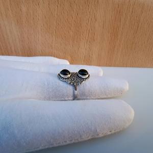 Anillo Art Deco de Ónix Negro, Chapado en Plata de Ley 925, Hecho a Mano, Joyería Elegante para Mujer, Regalo para Bodas y Fiestas - Product Image 5