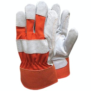 Guantes de Trabajo de Algodón para Dedos Completos, Color Naranja y Gris, Protección para Trabajo en Exteriores, Unisex, para Todas las Estaciones - Product Image 1