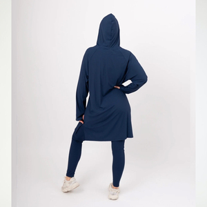 Conjunto Deportivo Modesto de 2 Piezas para Mujer con Bolsillos con Cremallera, Ropa Deportiva Musulmana para Gimnasio, Protección UV UPF50+, Material Ecológico de Secado Rápido - Product Image 4
