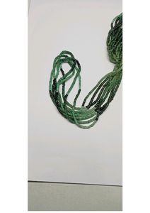 Perles Rondelles Semi-Précieuses 100% Naturelles en Émeraude Teintée Lisse 3-4mm, Fil de Pierres Précieuses en Vrac pour la Fabrication de Bijoux en Gros - Product Image 2